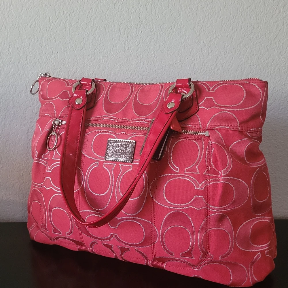 Coach Poppy Lurex Glam Signature Shoulder bag/Tote - Picture 2 of 16